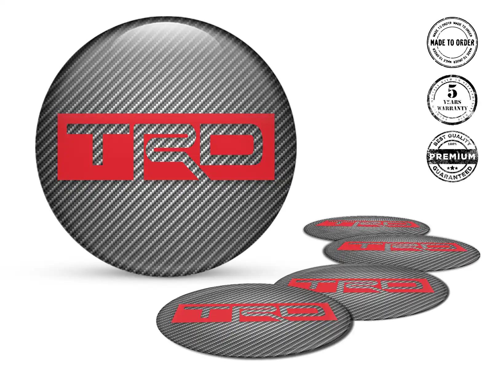 Toyota TRD Radaufkleber Stil Rennsport-Silikon-Badges